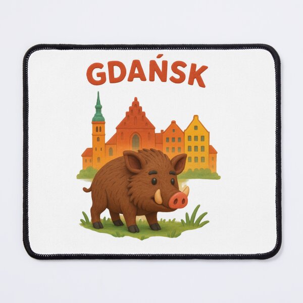 Item preview, Clay Gdańsk Wild Boar – Cute Plasticine Style Illustration designed and sold by AndreiTS90.