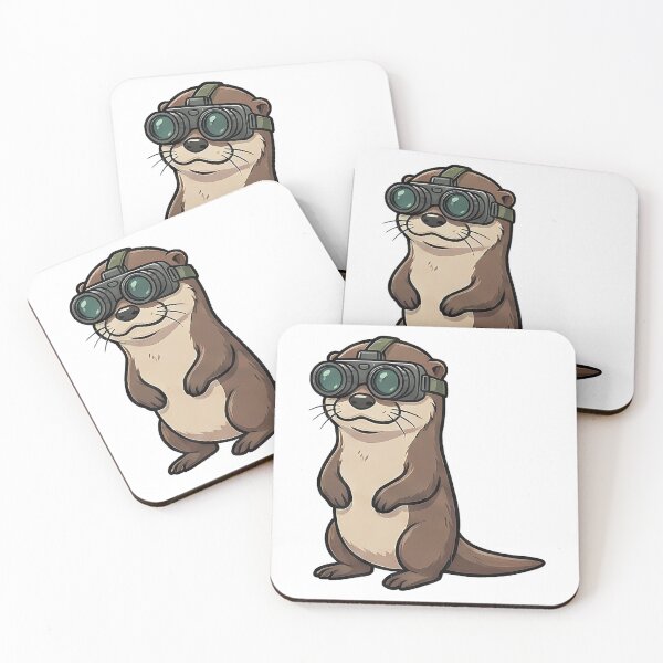Item preview, Cute Otter with Binoculars Wildlife Explorer Animal designed and sold by k3rstman1.