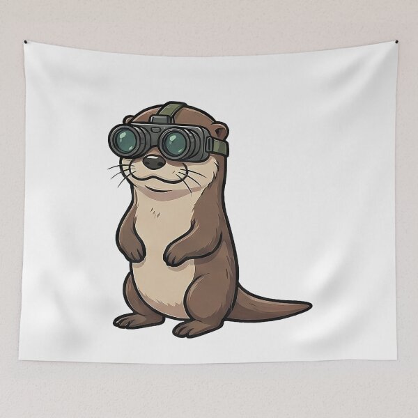 Item preview, Cute Otter with Binoculars Wildlife Explorer Animal designed and sold by k3rstman1.