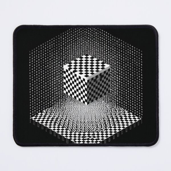 Item preview, Infinite Cube Illusion: Mind-Bending Op Art Chessboard Design designed and sold by casualnature.