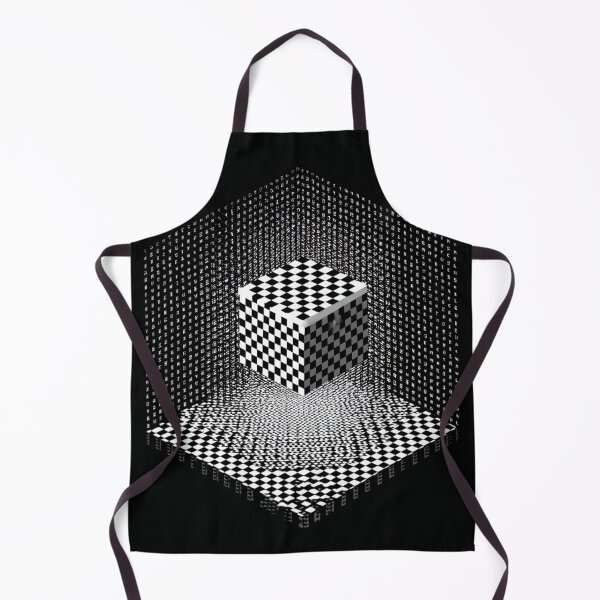 Item preview, Infinite Cube Illusion: Mind-Bending Op Art Chessboard Design designed and sold by casualnature.