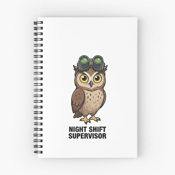 Item preview, Cute Owl Night Shift Supervisor Goggles Work designed and sold by k3rstman1.