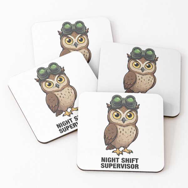 Item preview, Cute Owl Night Shift Supervisor Goggles Work designed and sold by k3rstman1.