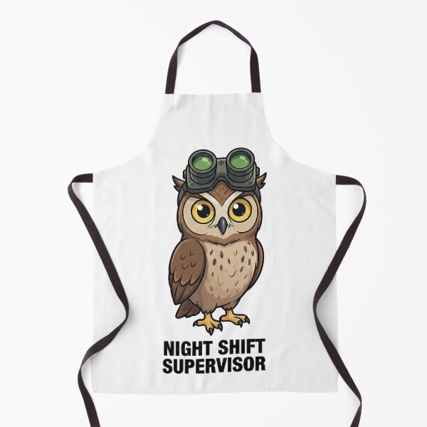 Item preview, Cute Owl Night Shift Supervisor Goggles Work designed and sold by k3rstman1.