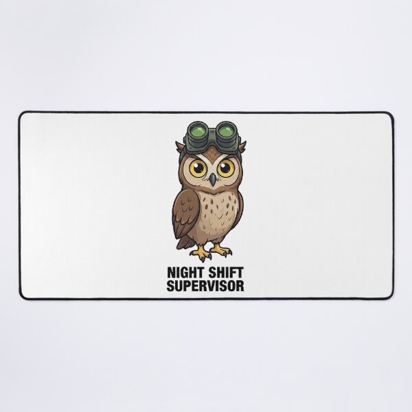 Item preview, Cute Owl Night Shift Supervisor Goggles Work designed and sold by k3rstman1.