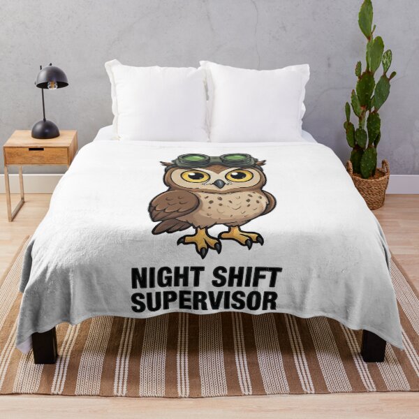 Item preview, Cute Owl Night Shift Supervisor Goggles Work designed and sold by k3rstman1.