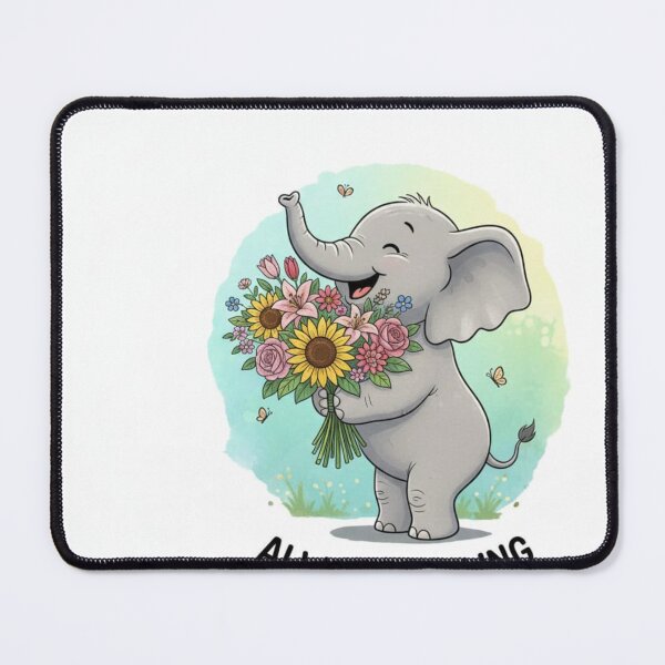 Item preview, Always Smiling Elephant with Flowers designed and sold by Satpura punti baba .