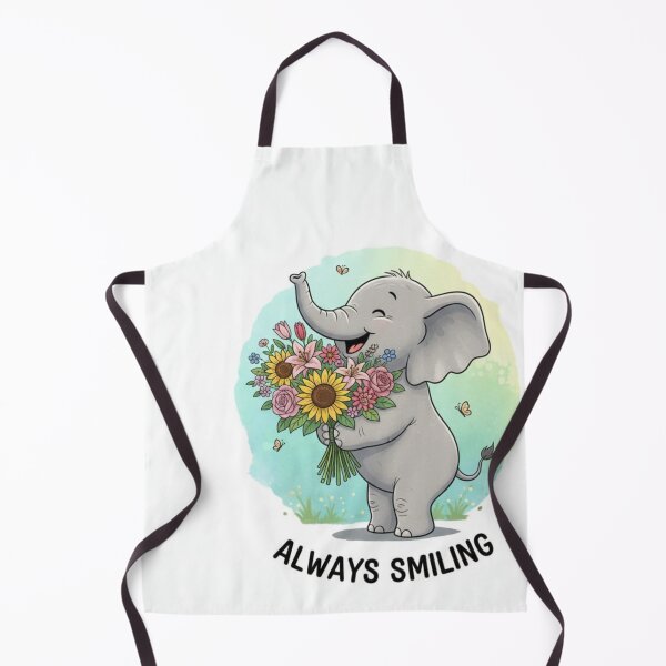 Item preview, Always Smiling Elephant with Flowers designed and sold by Satpura punti baba .