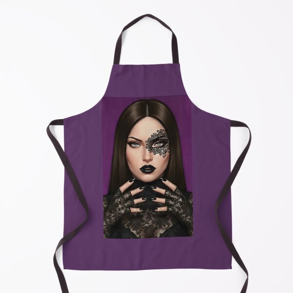 Item preview, Gothic Masquerade Woman with Lace Mask - Dark Elegant Beauty Portrait designed and sold by SammyMorry.