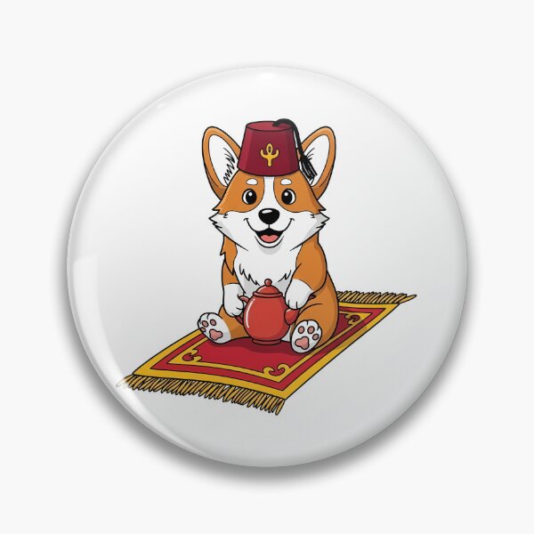 Item preview, Cute Corgi Fez Magic Carpet Tea designed and sold by k3rstman1.