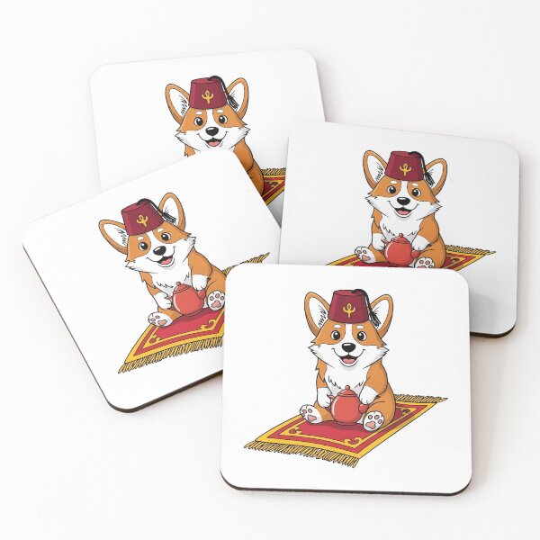 Item preview, Cute Corgi Fez Magic Carpet Tea designed and sold by k3rstman1.