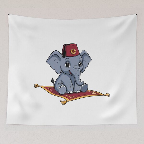 Item preview, Cute Baby Elephant Flying Magic Carpet designed and sold by k3rstman1.