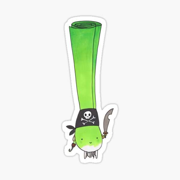 Pirate Leek Sticker