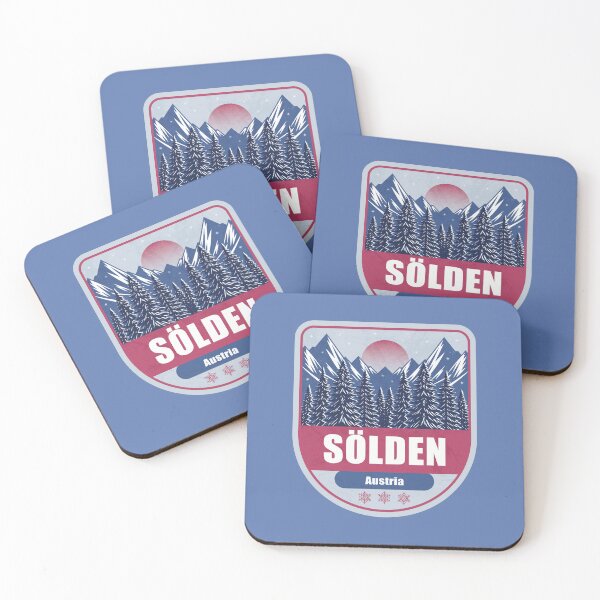 Item preview, Sölden Austria – Snowy Mountain Winter Badge designed and sold by CynthiaGraphics.