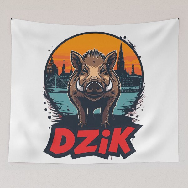 Item preview, Gdańsk Wild Boar Sunset Design – DZIK Urban Animal Art designed and sold by AndreiTS90.