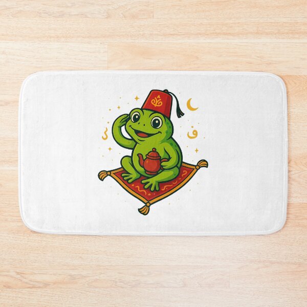Item preview, Cute Frog Magic Carpet Arabian Tea designed and sold by k3rstman1.