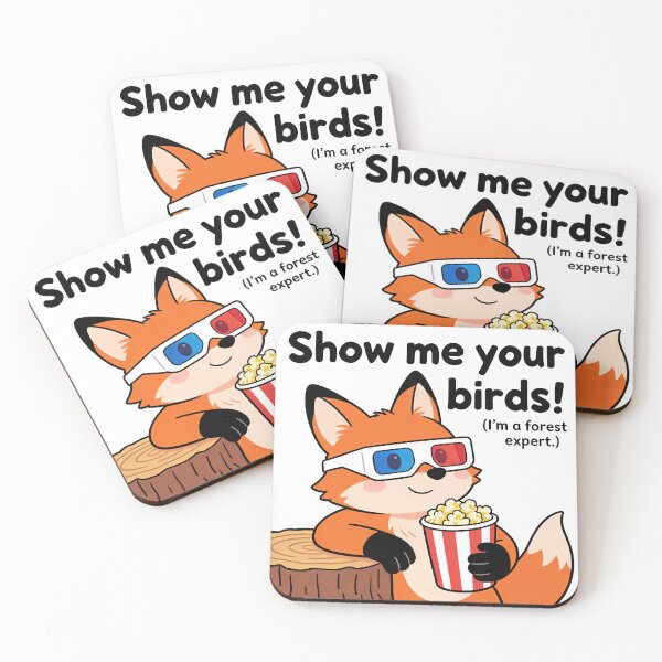 Item preview, Show Me Your Birds – Cute Fox Forest Expert designed and sold by PunchText designs.