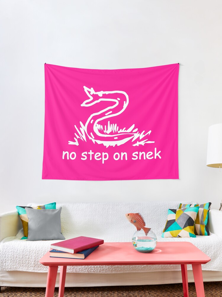 NO STEP ON SNEK Flag 3x5 ft Yellow Gadsden Rattlesnake Don't Tread on Me Funny 