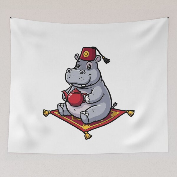 Item preview, Cute Hippo Fez Magic Carpet Teapot designed and sold by k3rstman1.