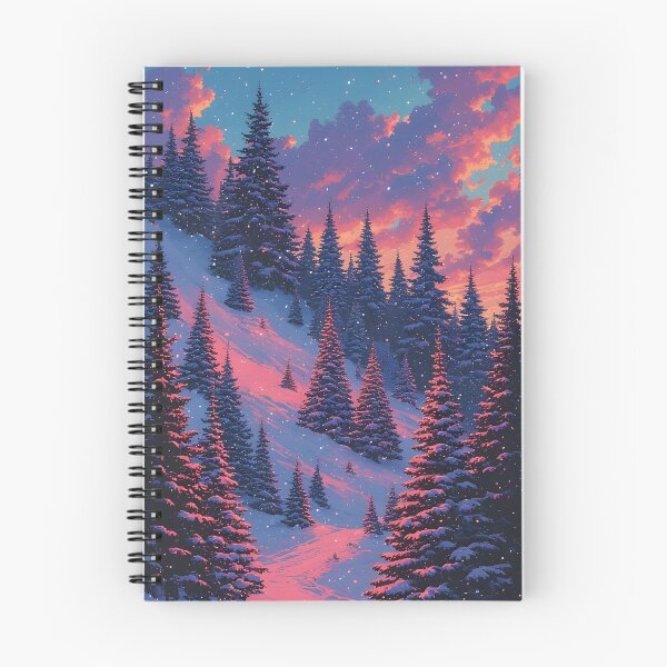 Item preview, Winter landscape with snow-covered trees and sunset designed and sold by Mianku | Für das Leben.