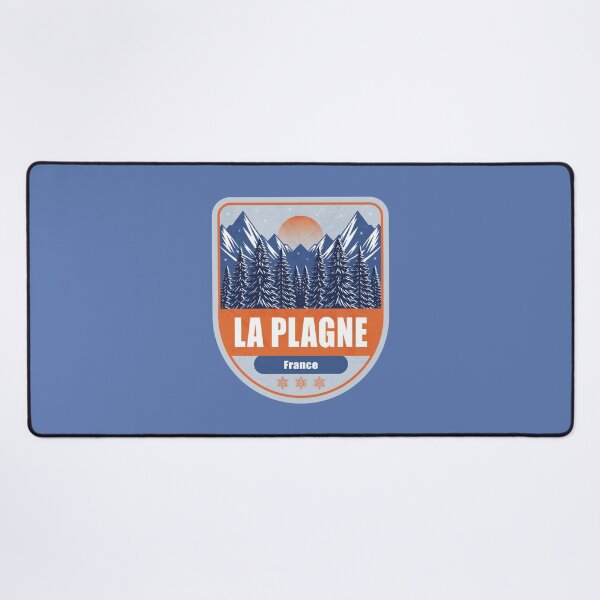 Item preview, La Plagne France – Snowy Mountain Winter Badge designed and sold by CynthiaGraphics.