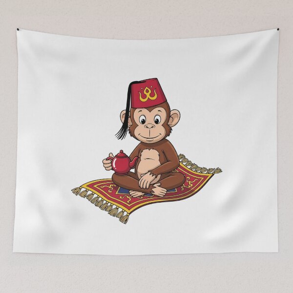 Item preview, Whimsical Arabian Monkey Magic Carpet Teapot designed and sold by k3rstman1.