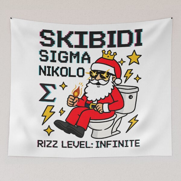 Item preview, Skibidi Sigma Nikolo Meme Christmas Art designed and sold by AnnDesignStudio.