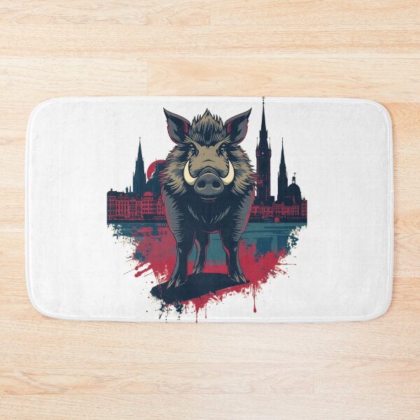 Item preview, Gdańsk Wild Boar – Bold Urban Dziki Art Illustration designed and sold by AndreiTS90.