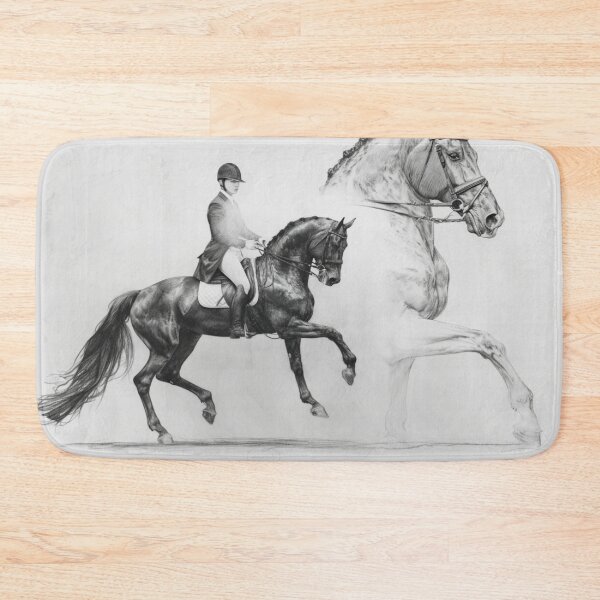 Item preview, A Trakehner horse depicted in mid-dressage routine Horses in Motion designed and sold by CDC40.