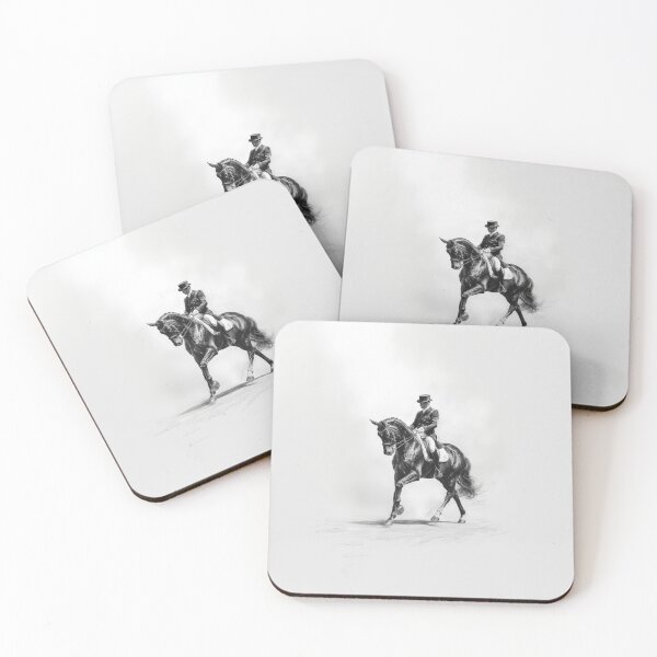 Item preview, A Trakehner horse depicted in mid-dressage routine Horses in Motion designed and sold by CDC40.