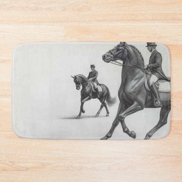 Item preview, A Trakehner horse depicted in mid-dressage routine Horses in Motion designed and sold by CDC40.