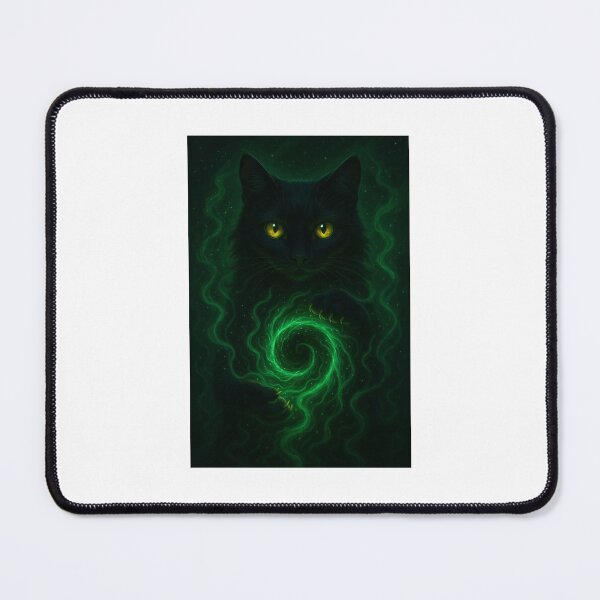 Item preview, Emerald Astral Seer – Mystic Feline of the Enchanted Lotus designed and sold by LovelyCatGalaxy.