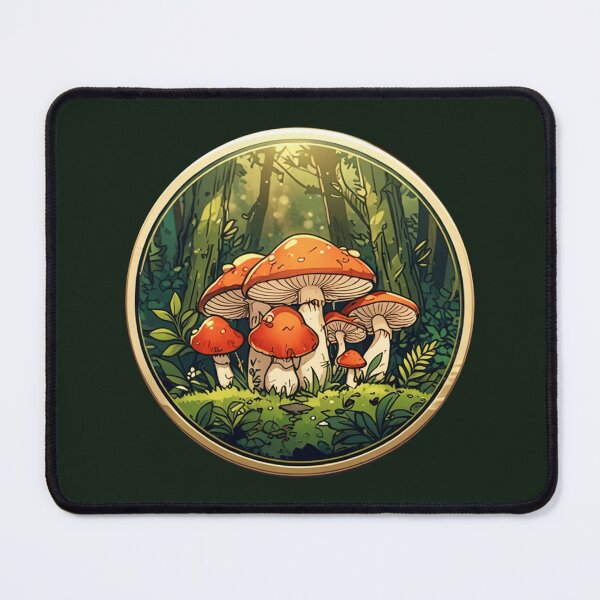 Item preview, Goblincore Mushroom Emblem designed and sold by johndesignwaves.