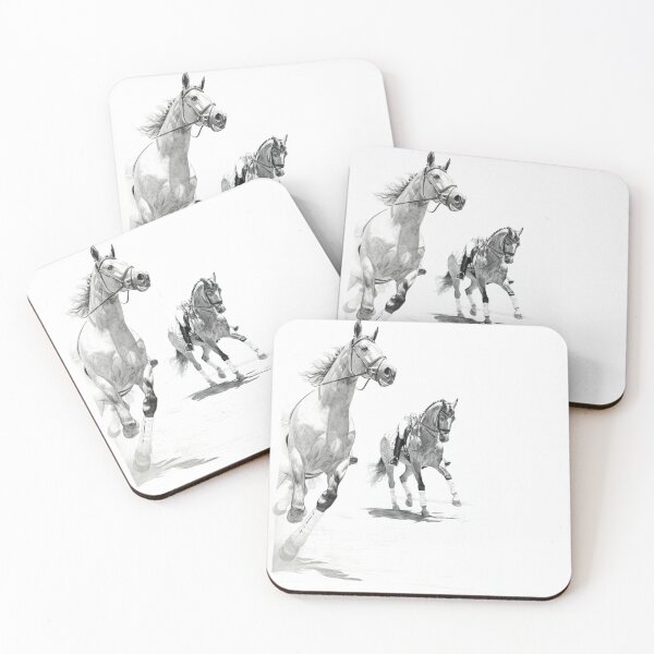 Item preview, A Trakehner horse depicted in mid-dressage routine Horses in Motion designed and sold by CDC40.