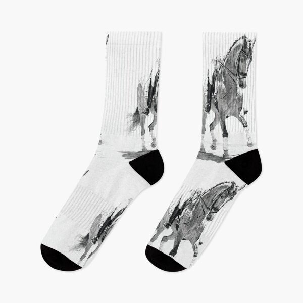 Item preview, A Trakehner horse depicted in mid-dressage routine Horses in Motion designed and sold by CDC40.