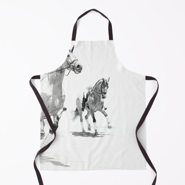 Item preview, A Trakehner horse depicted in mid-dressage routine Horses in Motion designed and sold by CDC40.