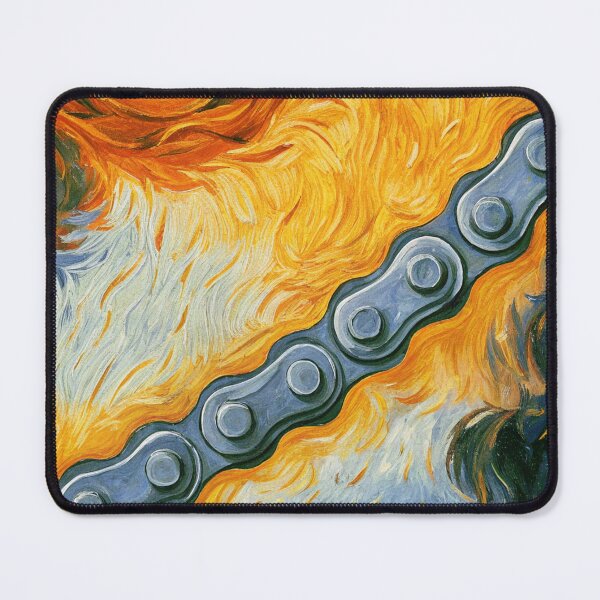 Item preview, Abstract Colorful bike chain art. Van Gogh inspired designed and sold by Pedal Canvas.