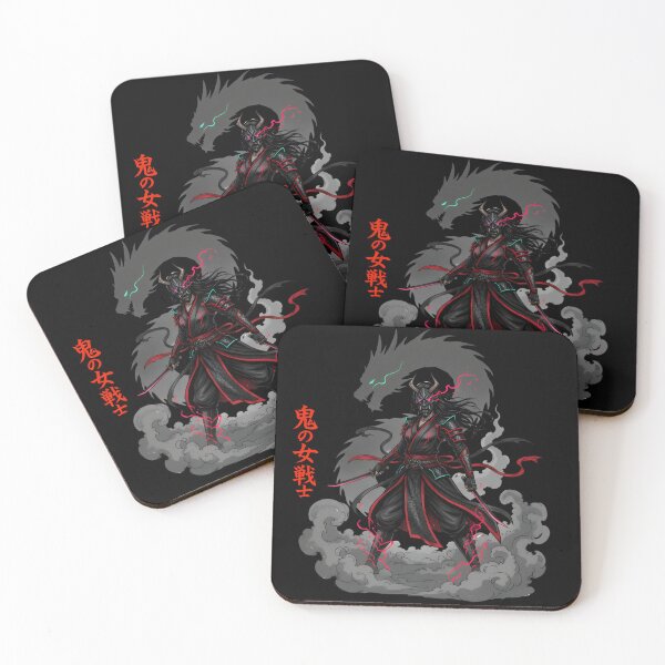 Item preview, Oni Woman Warrior – Red Demon Samurai (Couple or Single Design) designed and sold by Ahmed-G-Designs.