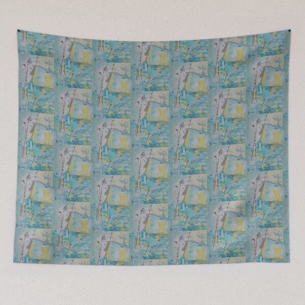 Item preview, Child-Hearted Being in Turquoise designed and sold by Krokuschka‘s Art - Print & Textil .