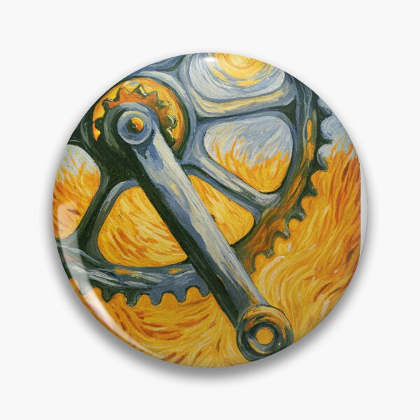 Item preview, Abstract Colorful bike crankset art. Van Gogh inspired designed and sold by Pedal Canvas.