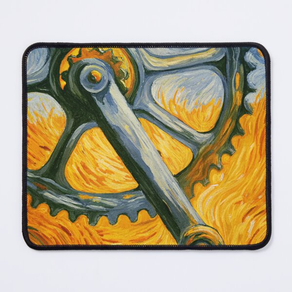 Item preview, Abstract Colorful bike crankset art. Van Gogh inspired designed and sold by Pedal Canvas.