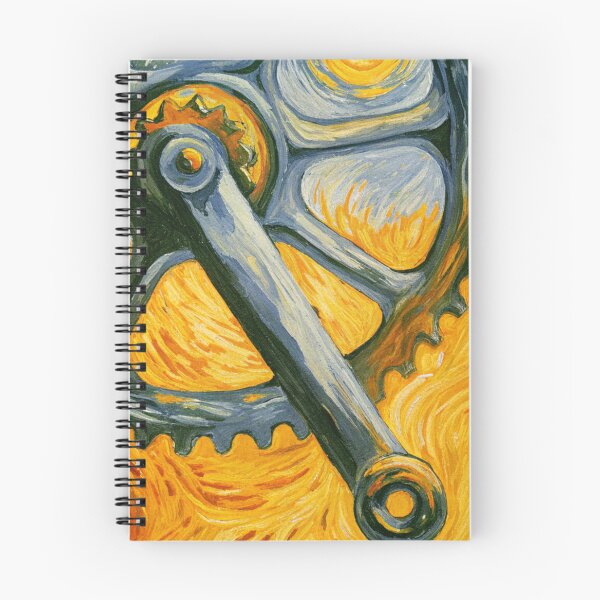 Item preview, Abstract Colorful bike crankset art. Van Gogh inspired designed and sold by Pedal Canvas.