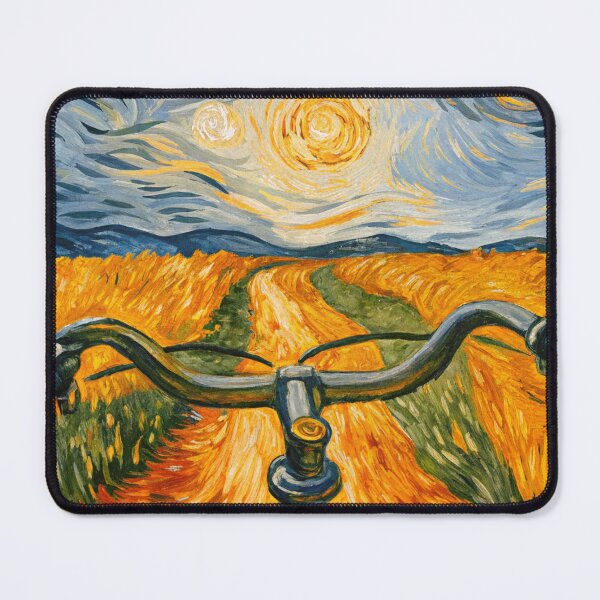 Item preview, Abstract Colorful bike handle bar art. Van Gogh inspired designed and sold by Pedal Canvas.