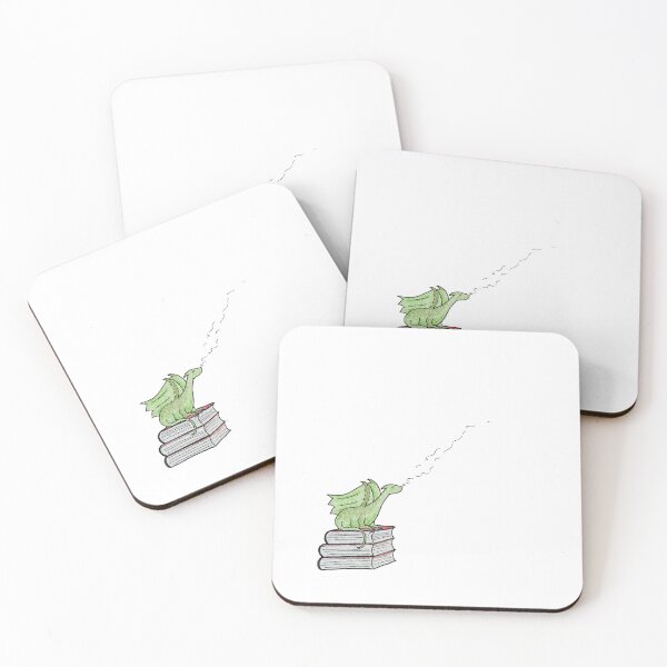 Item preview, Green dragon guarding his books designed and sold by PaintingPositives.