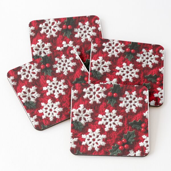 Item preview, Christmas theme, Knitted Fabric-look Texture, Red Background (image size 8320x12480) designed and sold by Digital-Davinci.