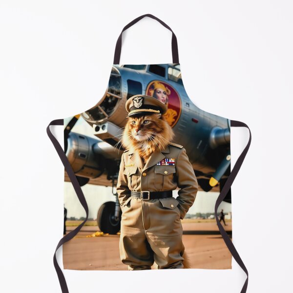 Item preview, Commander Cat with Vintage Warplane designed and sold by BadBeaverDesign.