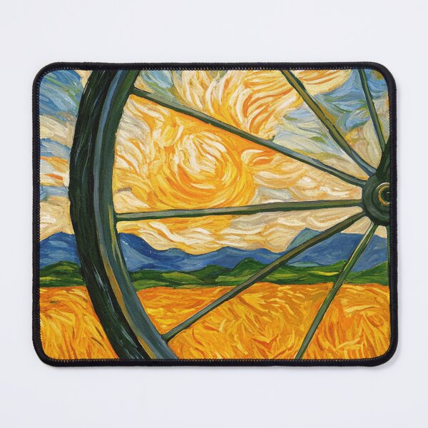 Item preview, Abstract Colorful bike wheel art. Van Gogh inspired designed and sold by Pedal Canvas.