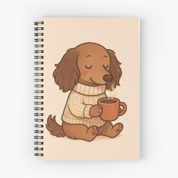 Item preview, Cozy Cocoa Dachshund – Cute Winter Dog in Sweater Drinking Hot Chocolate designed and sold by TheLongPaw.