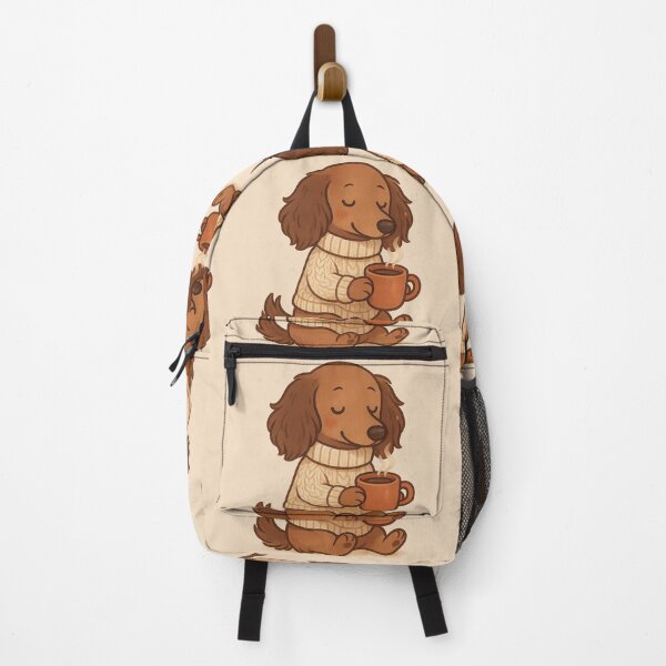 Item preview, Cozy Cocoa Dachshund – Cute Winter Dog in Sweater Drinking Hot Chocolate designed and sold by TheLongPaw.