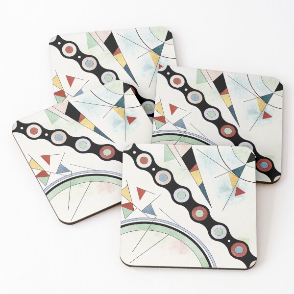 Item preview, Abstract Colorful bike chain art. Kandinsky inspired designed and sold by Pedal Canvas.